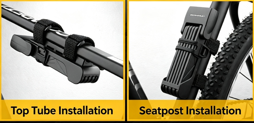 Alloy Steel Folding Bike Lock with Keys & Mount Bracket for Scooter Motorcycle