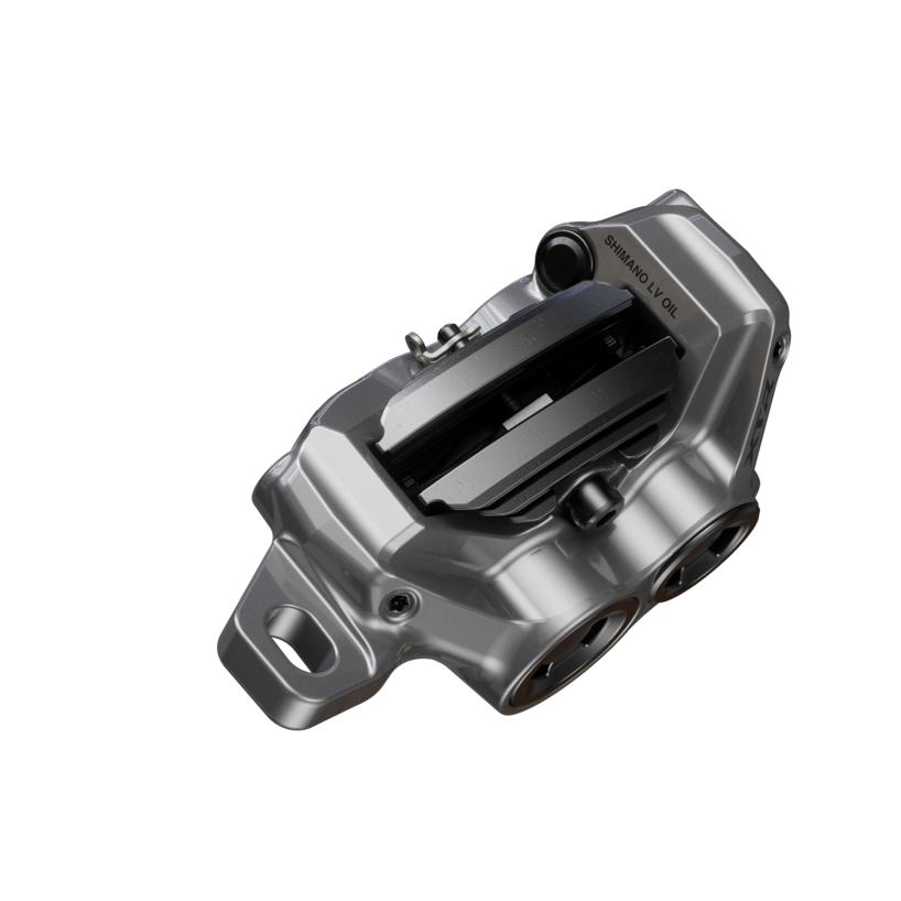 HYDRAULIC DISC BRAKE, BR-M9220, XTR, 4-PISTON, FRONT OR REAR, W/O ADAPTER, W/P04C-MF METAL PAD (W/FIN)