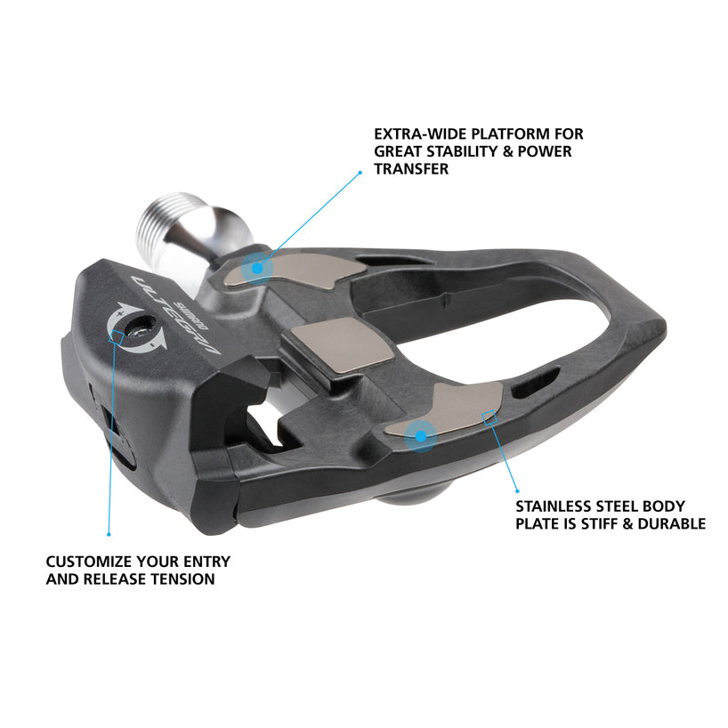 PEDAL, PD-R8000, ULTEGRA, SPD-SL, W/CLEAT (SM-SH11), 4MM LONGER AXLE
