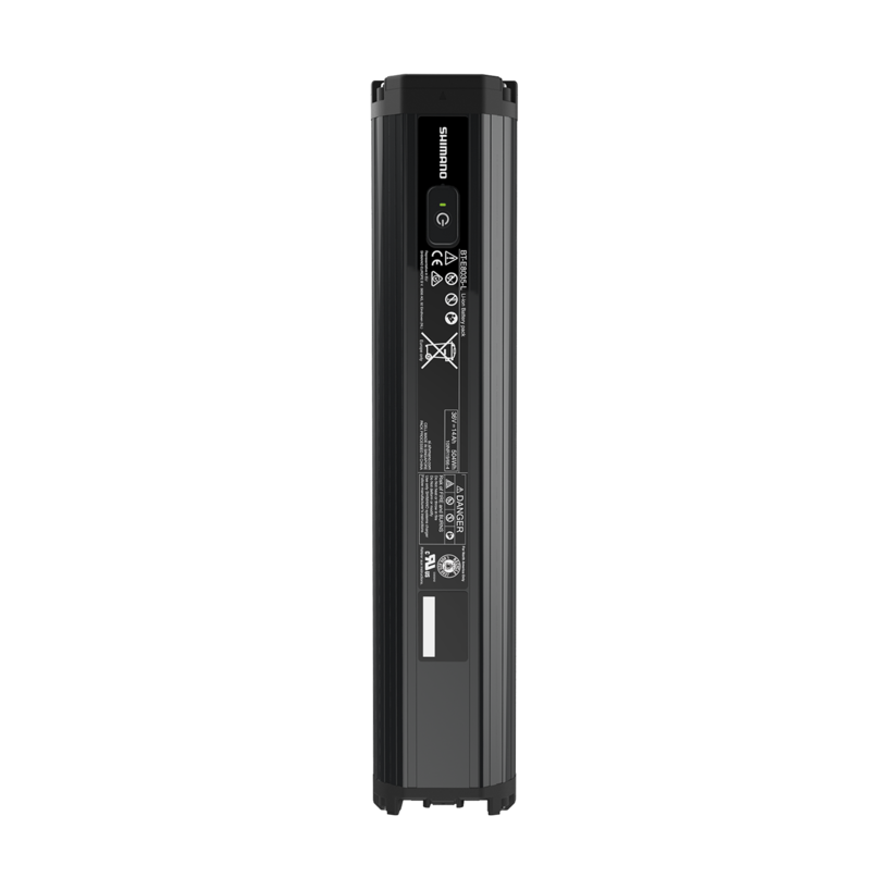 BATTERY, BT-E8035-L, FOR STEPS, POSITION: FRAME (DOWN TUBE, INTEGRATED), 3 INCHES LONGER THAN BT-E8035, 504Wh, BLACK