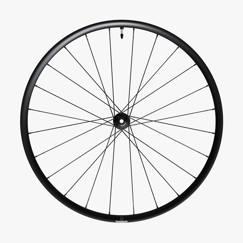 WHEEL, WH-RX180-700C, F&R:24H, FOR 12S, OLD:100/142MM, F/R:12MM E-THRU, TUBELESS, W/TL TAPE, FOR CL DISC, MICRO SPLINE