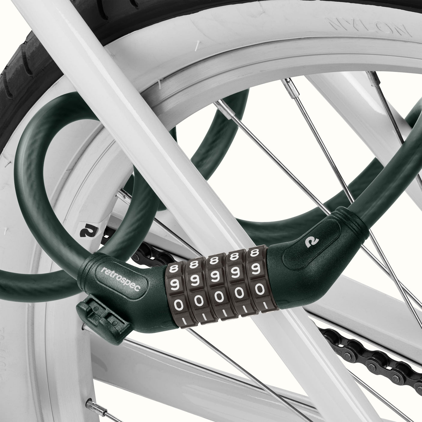 Grizzly Plus Integrated Combo Cable Bike Lock - 12mm