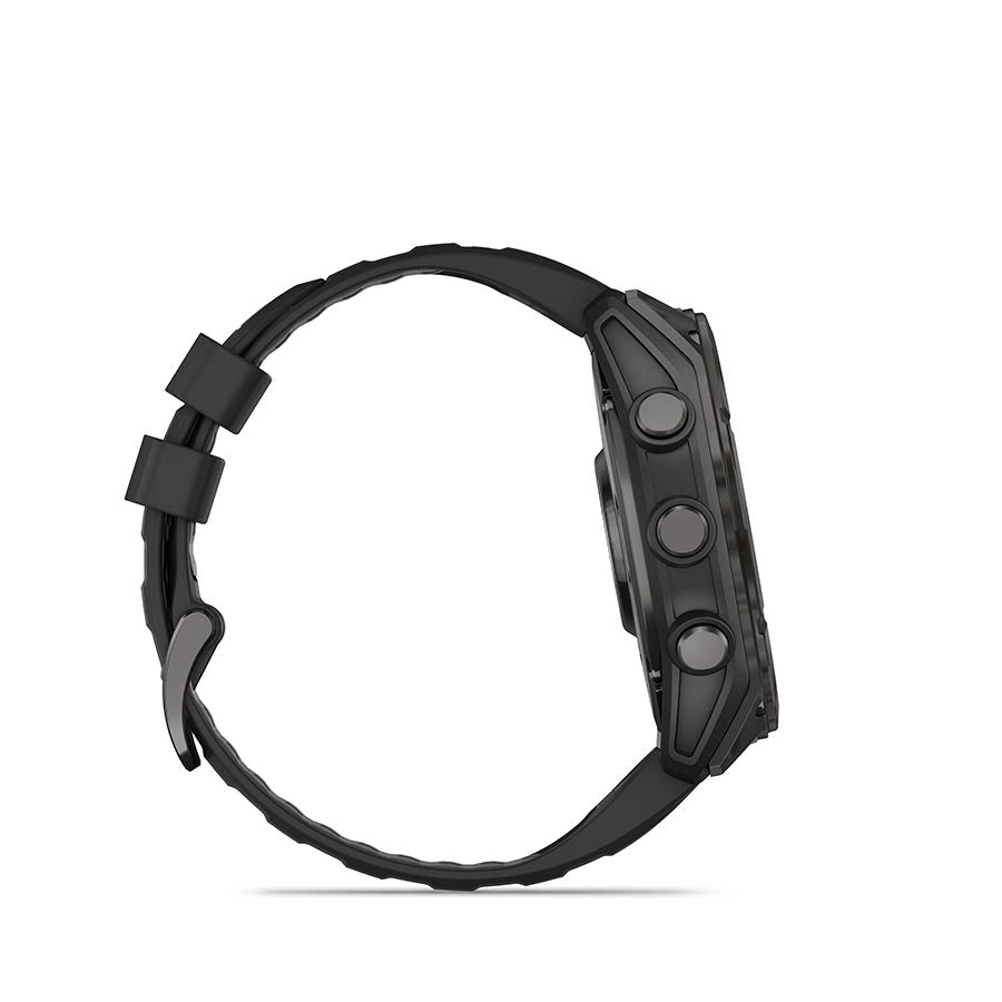 Garmin, fenix 8 AMOLED Sapphire 51mm, Watch, Watch Color: Titanium, Wristband: Orange/ Graphite - Silicone
