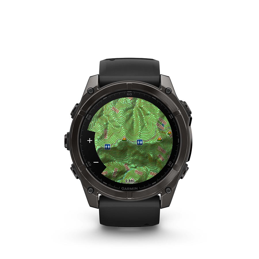 Garmin, fenix 8 AMOLED Sapphire 51mm, Watch, Watch Color: Titanium, Wristband: Orange/ Graphite - Silicone