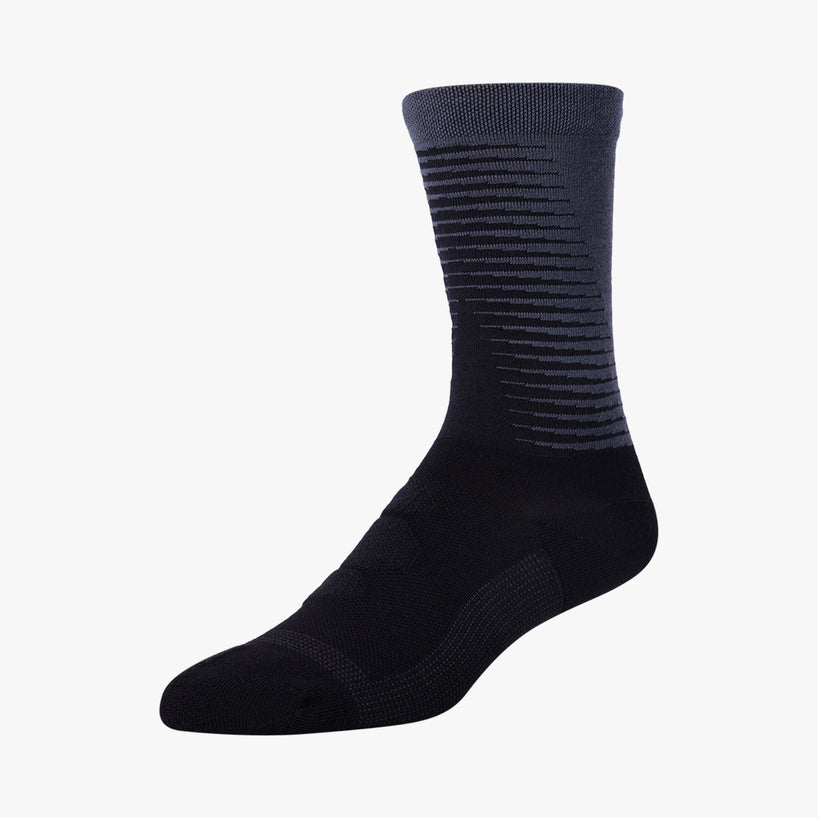 S-PHYRE MERINO TALL SOCKS, BLACK/GRAY, S/M (SHOE SIZE 36-40)