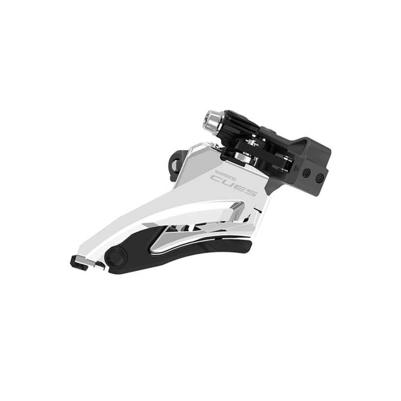 FRONT DERAILLEUR, FD-U6000-M, CUES, FOR 2X10/11, MID CLAMP, SIDE SWING, 34.9MM BAND (W/31.8 & 28.6MM ADAPTER), CS-ANGLE: 64-69, FOR TOP GEAR: 36T/40T