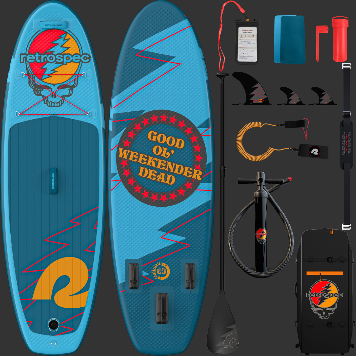 Grateful Dead Weekender Nano Kids Inflatable Stand Up Paddle Board 8’