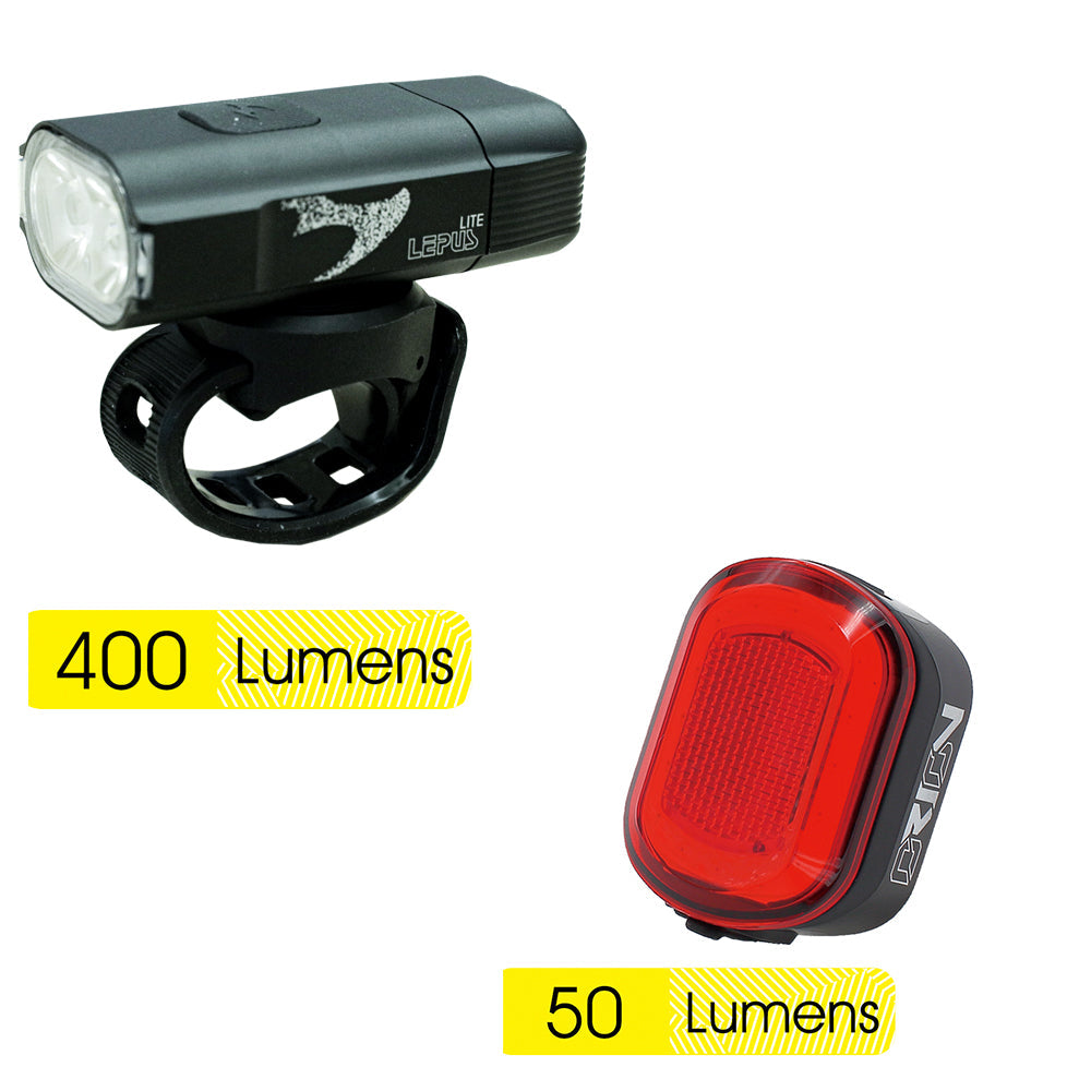 MOON LEPUS LITE C1 & ORION 400LM HEADLIGHT 50LM TAILLIGHT COMBO SET (88503)