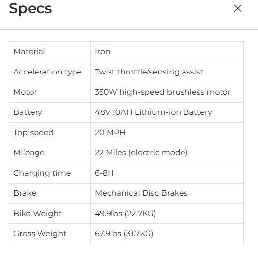 ENGWE T14 250W MOTOR | 48V 10AH BATTERY
