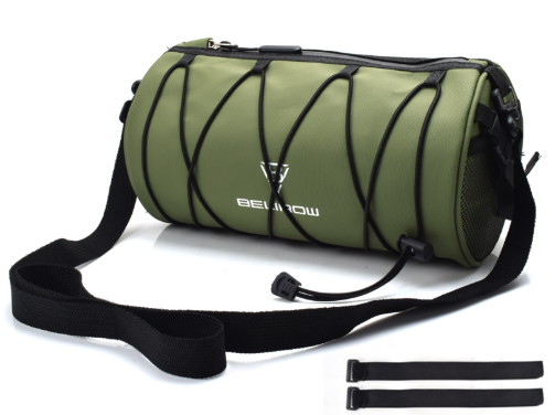 Bike Handlebar Bag Lightweight 4 Mounting Ways on Frame/Seat | Side Mesh,3-Point Install,for Road & MTB,Shoulder Strap
