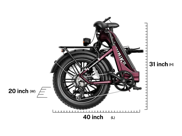 Heybike Ranger S Powerful Folding E-bike with Fat Tires for Versatile Usages-Blue