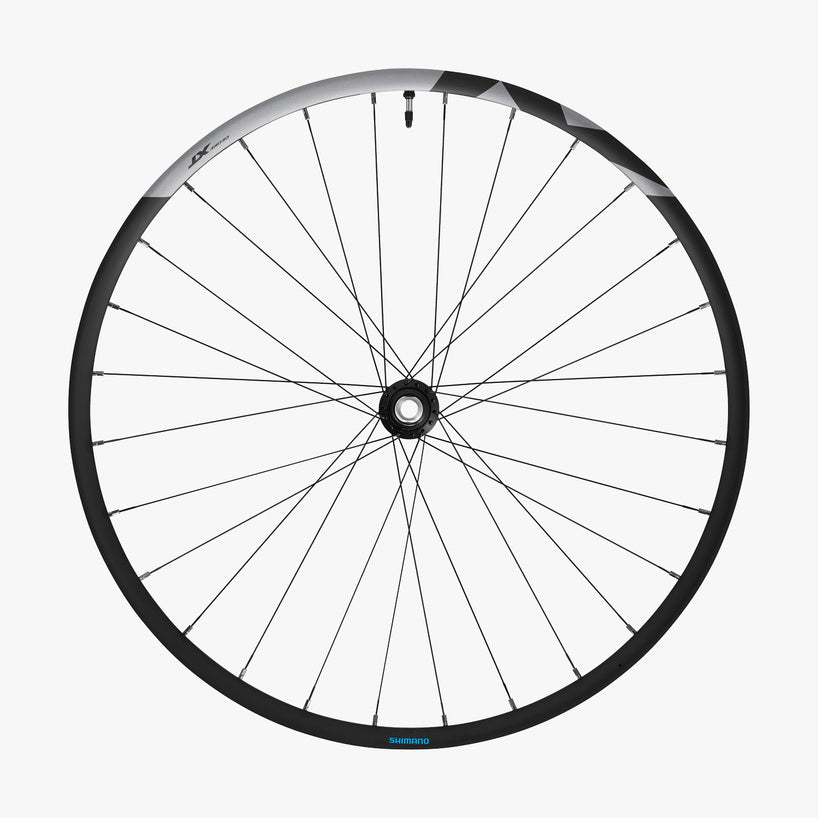 WHEEL, WH-M8120-B-27.5, DEORE XT, FRONT, RIM 27.5, 28H, F: 15MM E-THRU TUBELESS OLD: 110MM, BLACK, CL DISC