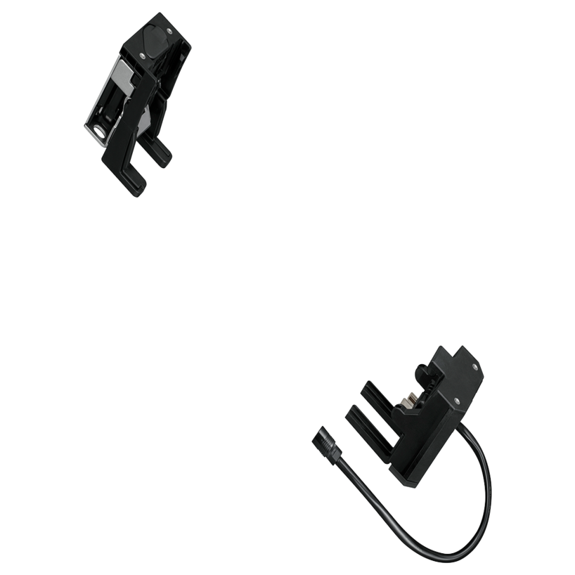BATTERY MOUNT, BM-E8020, FOR STEPS, FOR BT-E8020, W/O KEY CYLINDER, BATTERY CABLE L=250MM, BATTERY REMOVAL DIRECTION UP/DOWN, BLACK