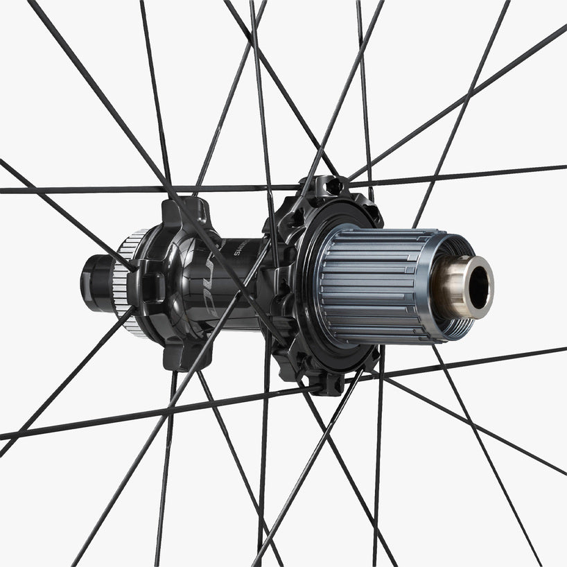 WHEEL, WH-R9270-C36-TL, DURA-ACE, REAR, 24H, FOR 12-S, OLD: 142MM, R: 12MM E-THRU, TUBELESS, W/TUBELESS TAPE, W/O BAG FOR CL DISC