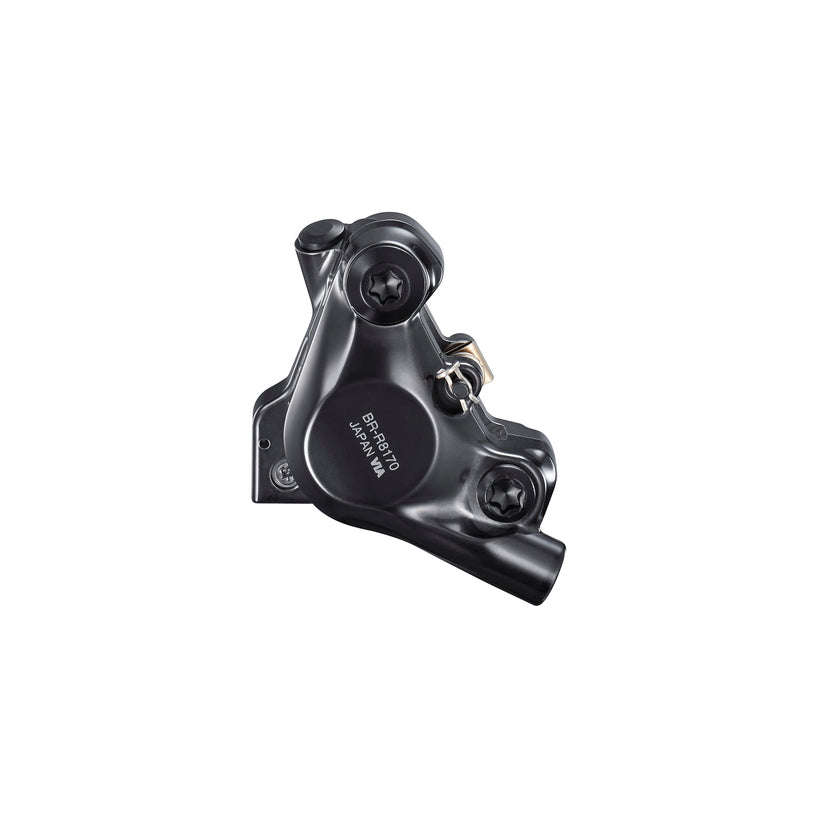 HYDRAULIC DISC BRAKE, BR-R8170, ULTEGRA, REAR, FLAT MOUNT, W/FIXING BOLT FOR MOUNT THICKNESS 25MM, W/O ADAPTER, W/L03A RESIN PAD (W/FIN)