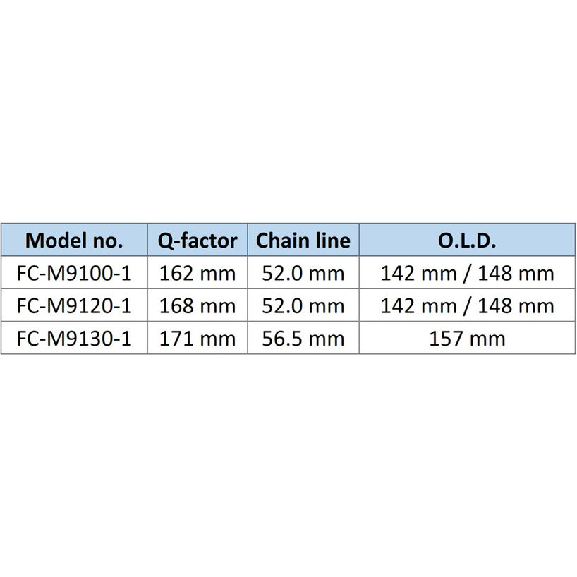FRONT CHAINWHEEL, FC-M9130-1, XTR, 12-SPEED, HOLLOWTECH 2, 175MM, W/O CHAINRING, W/O CG, W/O BB, CHAIN LINE 56.5MM