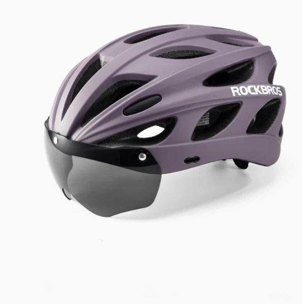 ROCKBROS Lightweight Cycling Helmet with Removable Goggles Sun Visor