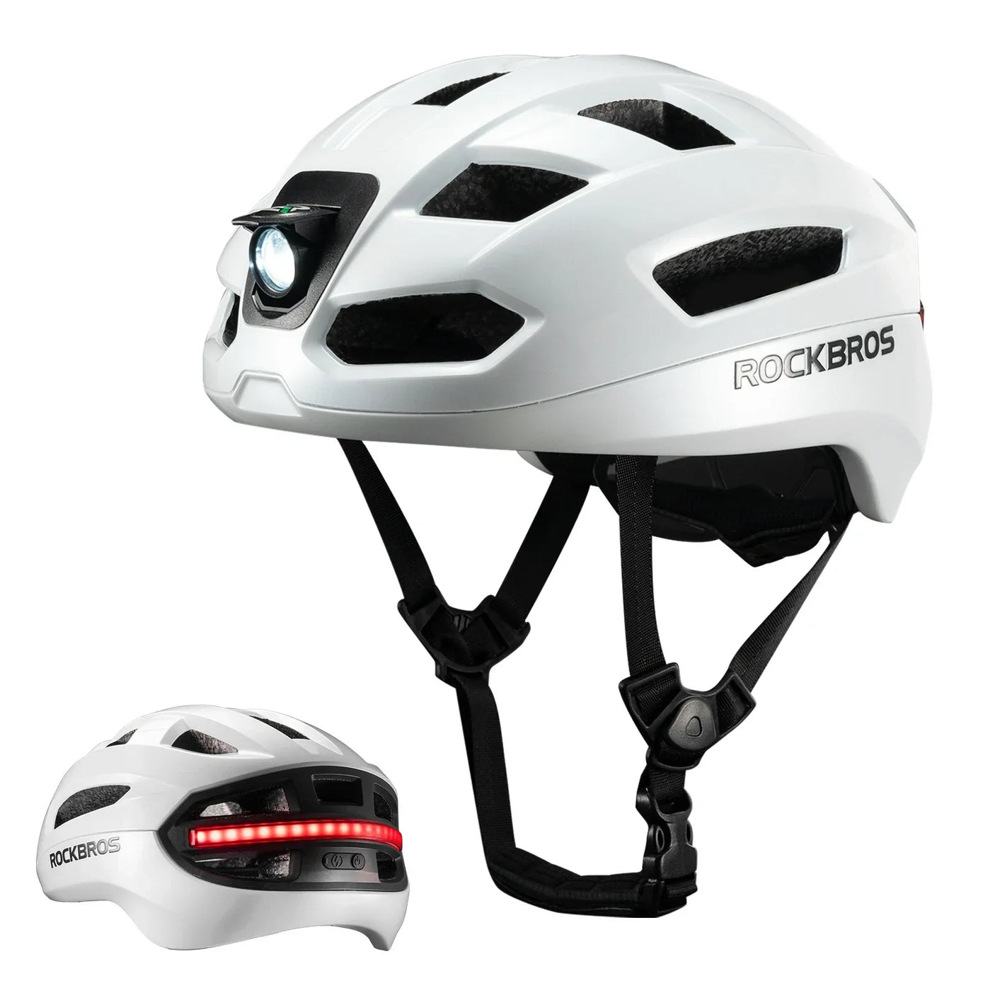 Steering Remote Smart Riding Helmet with Bike Headlight and Tail Light GlowGuard
