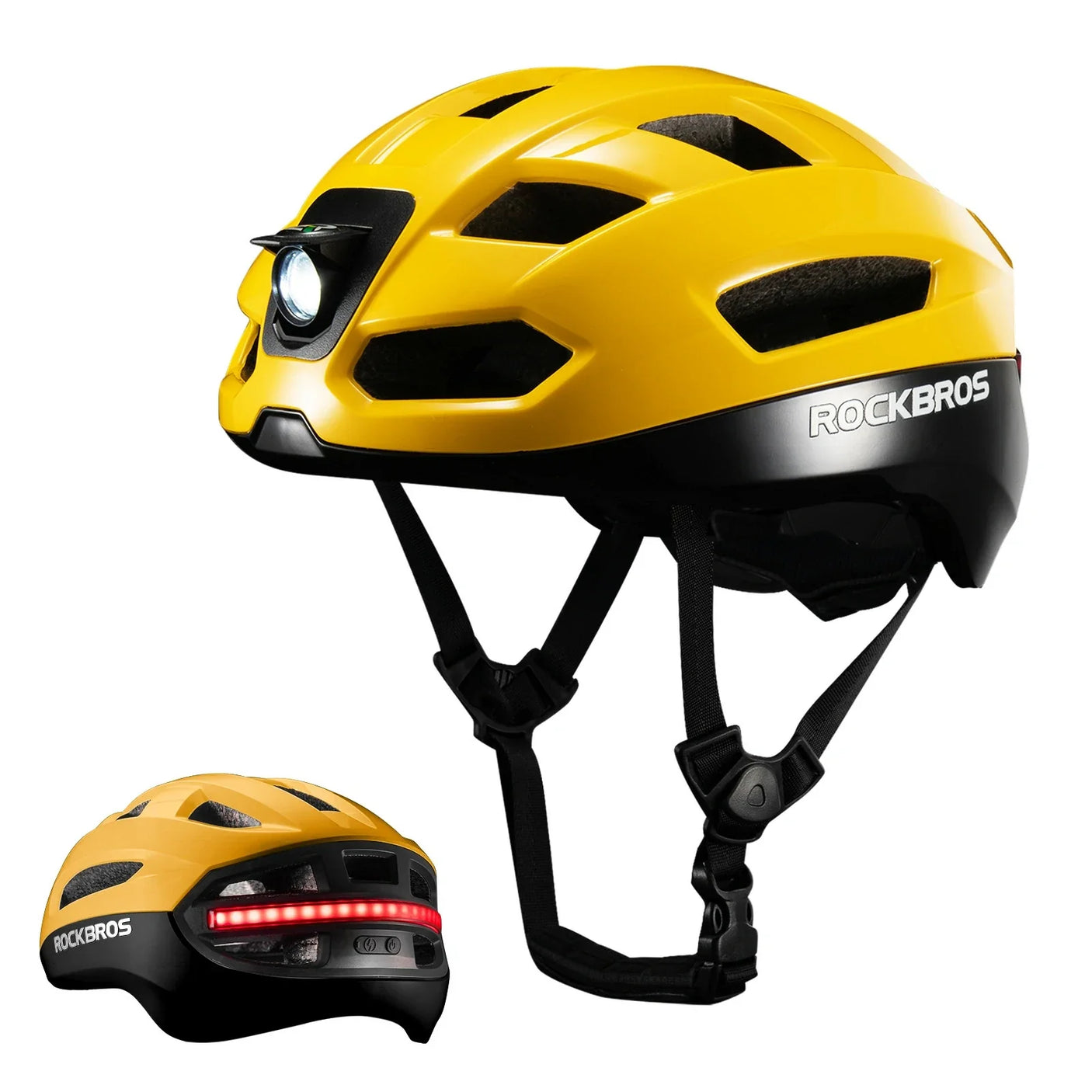 Steering Remote Smart Riding Helmet with Bike Headlight and Tail Light GlowGuard