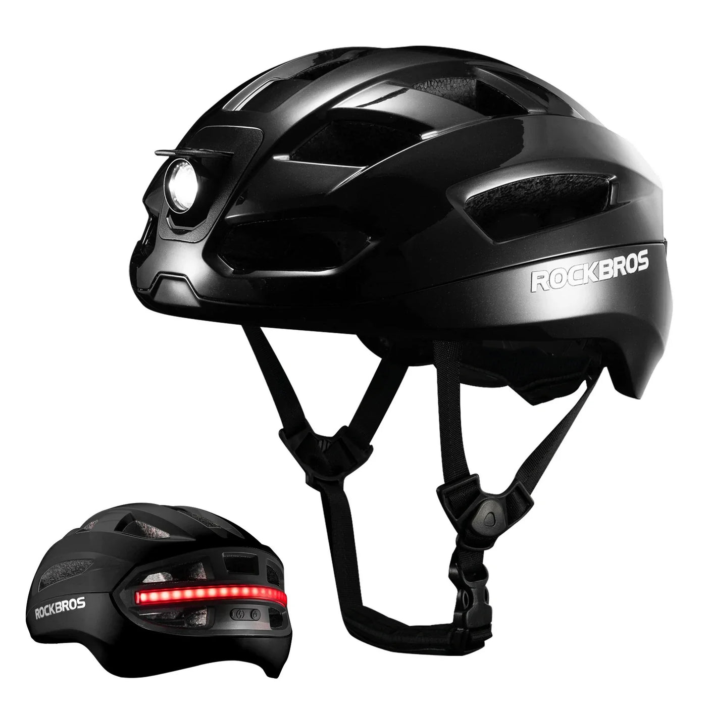 Steering Remote Smart Riding Helmet with Bike Headlight and Tail Light GlowGuard