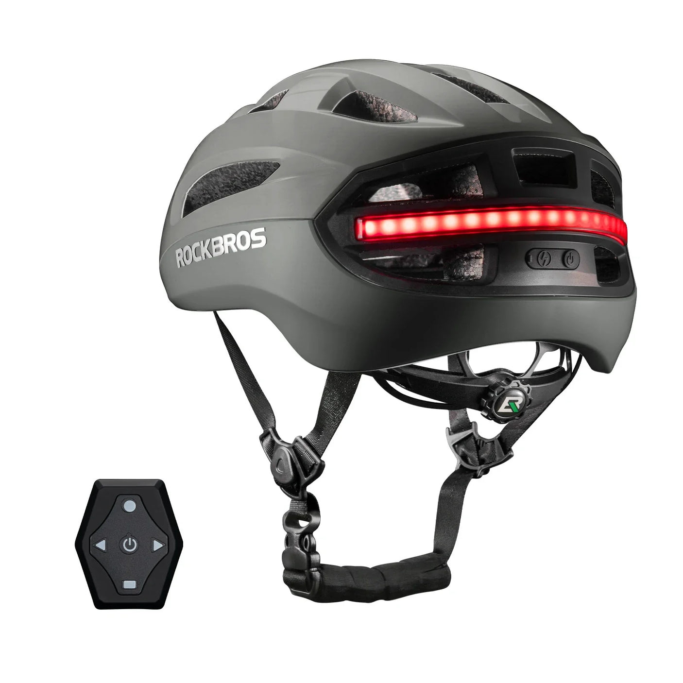Steering Remote Smart Riding Helmet with Bike Headlight and Tail Light GlowGuard