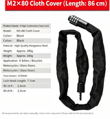 Bike Lock, Heavy Duty Anti Theft 4-Digit Combo Chain Lock | Resettable Combination Bicycle Lock, Keyless and Long Security Chain Lock for E-bike, Scooter, Bike Rack, Commuting & Outdoor