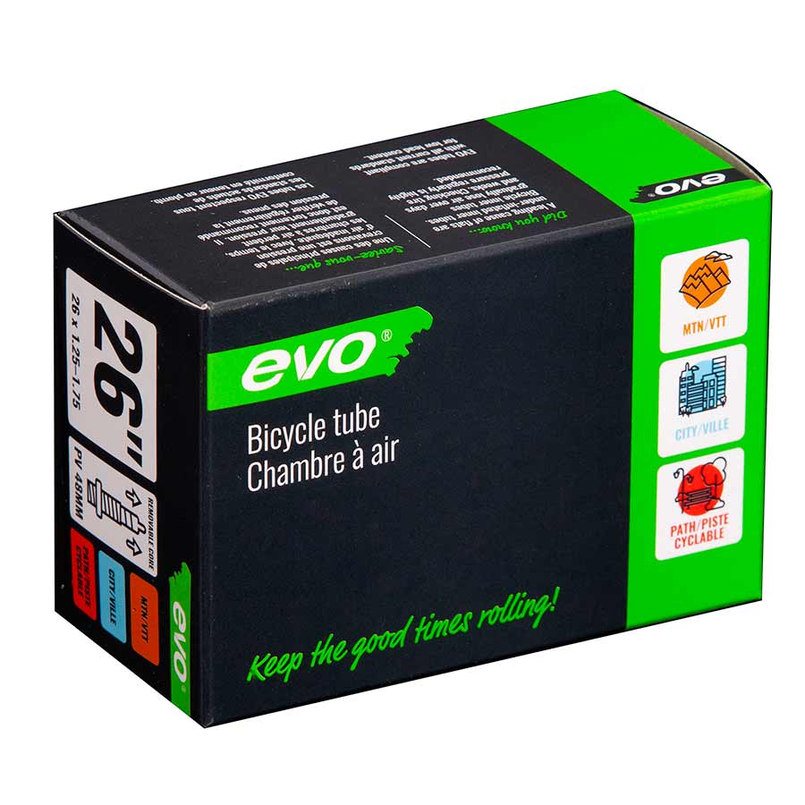 EVO, Presta, Tube, Length: 48mm, 26'', 2.125-2.40