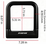 Heavy Duty Anti-Theft U Lock for Bicycle Motorcycle E-Bike, Black Security Bike Lock with 3 Keys, Large Inner Width