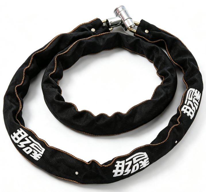 Motorcycle Chain Lock  Security Bike Lock with Non Woven Cloth Cover Galvanized Coating for Mobility Scooter and Bike