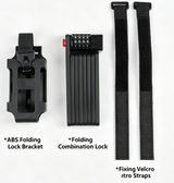 Folding Bike Lock with Mount Bracket Kit, 4-Digit Combination for Bicycles, E-Bikes, Heavy Duty Anti-Theft, Anti-Cut, Anti-Pry Bicycle Lock