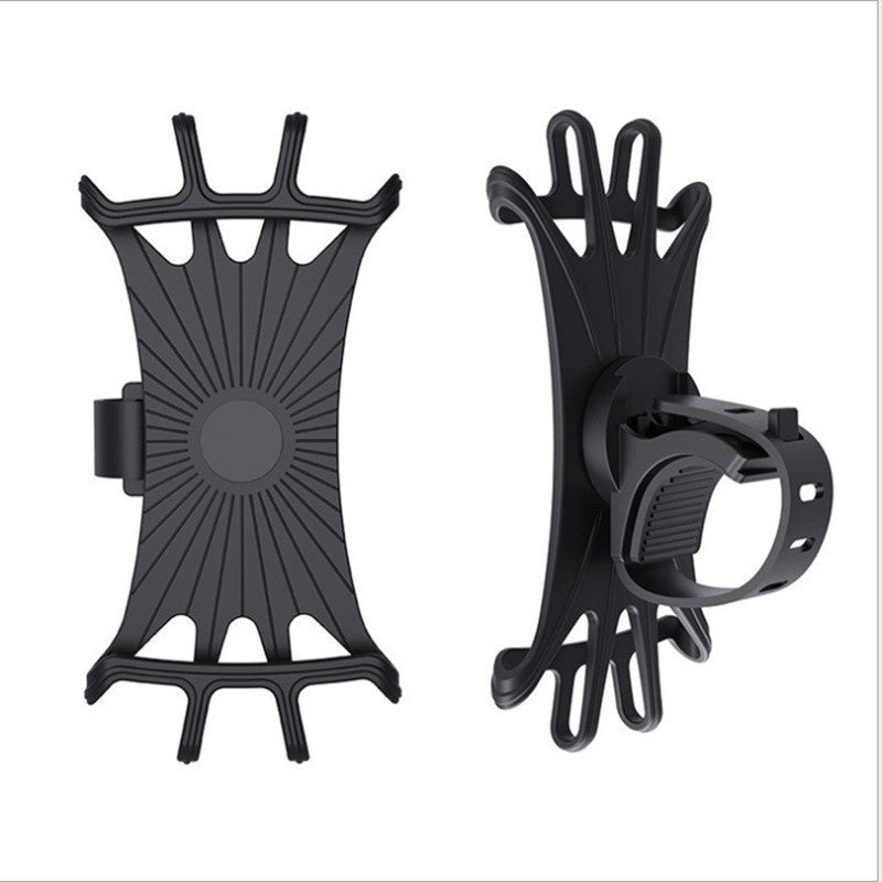 2 Pack Bike Phone Mount, Universal Silicone Bicycle Phone Holder with 360° Rotation, Shock-Resistant Handlebar Phone Mount for iPhone & Samsung, Fits 4.7–6.8" Phones, Easy Tool-Free Installation