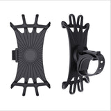 2 Pack Bike Phone Mount, Universal Silicone Bicycle Phone Holder with 360° Rotation, Shock-Resistant Handlebar Phone Mount for iPhone & Samsung, Fits 4.7–6.8" Phones, Easy Tool-Free Installation