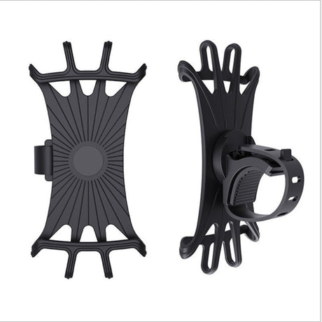 2 Pack Bike Phone Mount, Universal Silicone Bicycle Phone Holder with 360° Rotation, Shock-Resistant Handlebar Phone Mount for iPhone & Samsung, Fits 4.7–6.8" Phones, Easy Tool-Free Installation