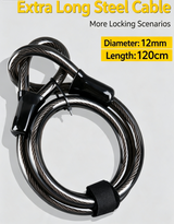 Heavy Duty Anti-Theft U Lock for E-Bike Scooter Motorcycle, Hardened Steel Shackle with Security Cable & 3 Spare Keys