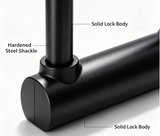 Heavy Duty Anti-Theft U Lock for Bicycle E-Bike Scooter, Hardened Steel Shackle with Silicone Cover, Comes with Keys, Mount Bracket & Security Cable