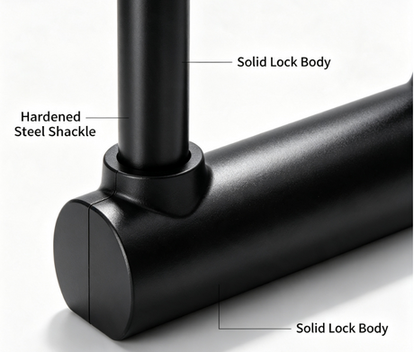 Heavy Duty Anti-Theft U Lock for Bicycle E-Bike Scooter, Hardened Steel Shackle with Silicone Cover, Comes with Keys, Mount Bracket & Security Cable