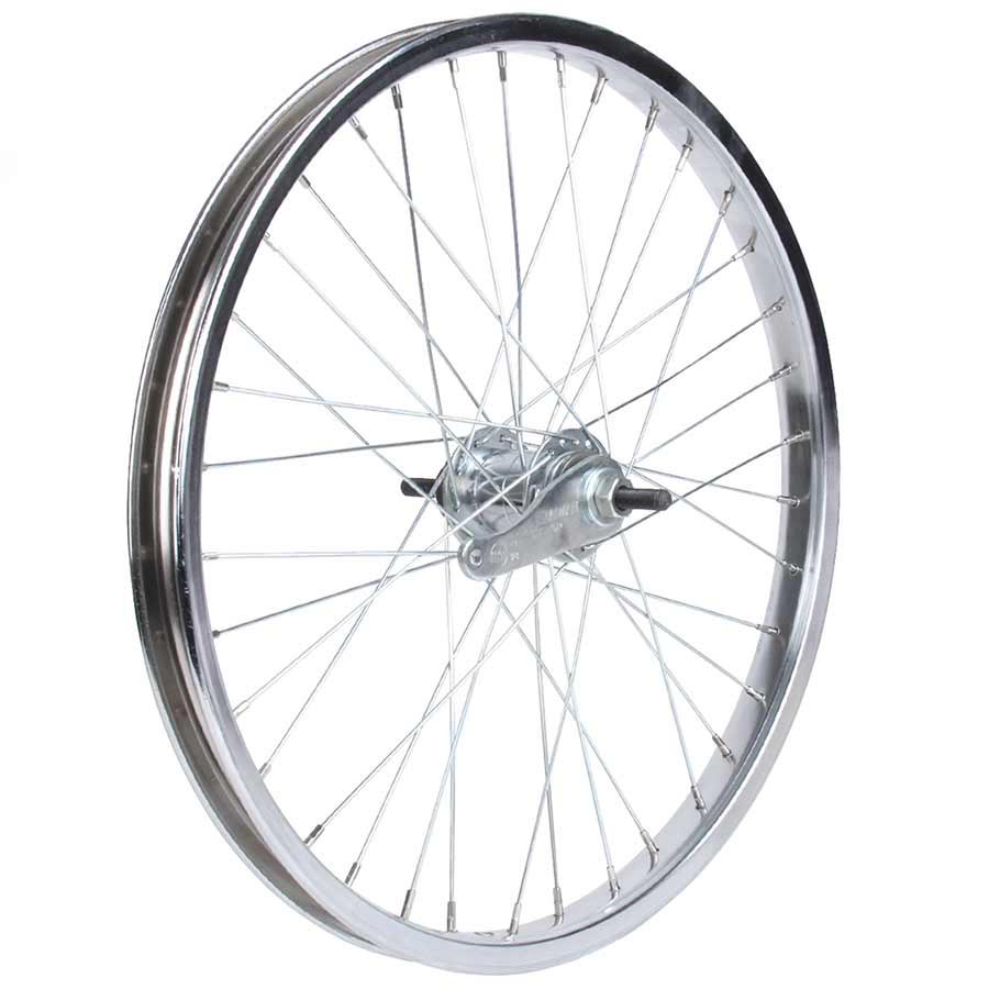 Sta-Tru Rear Double Wall Wheel, 20'', Bolt-On 3/8'' x 110mm, Coaster Brake, Silver
