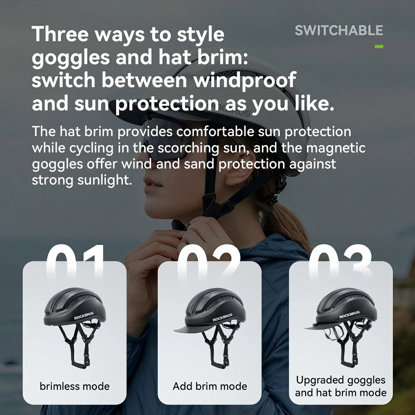 Bike Cycling Helmet with Magnetic Visor