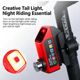 Alarm Disc Brake Lock, Rechargeable Tail Light Anti‑Theft Security Lock for Motorcycle, E‑Bike & Bicycle