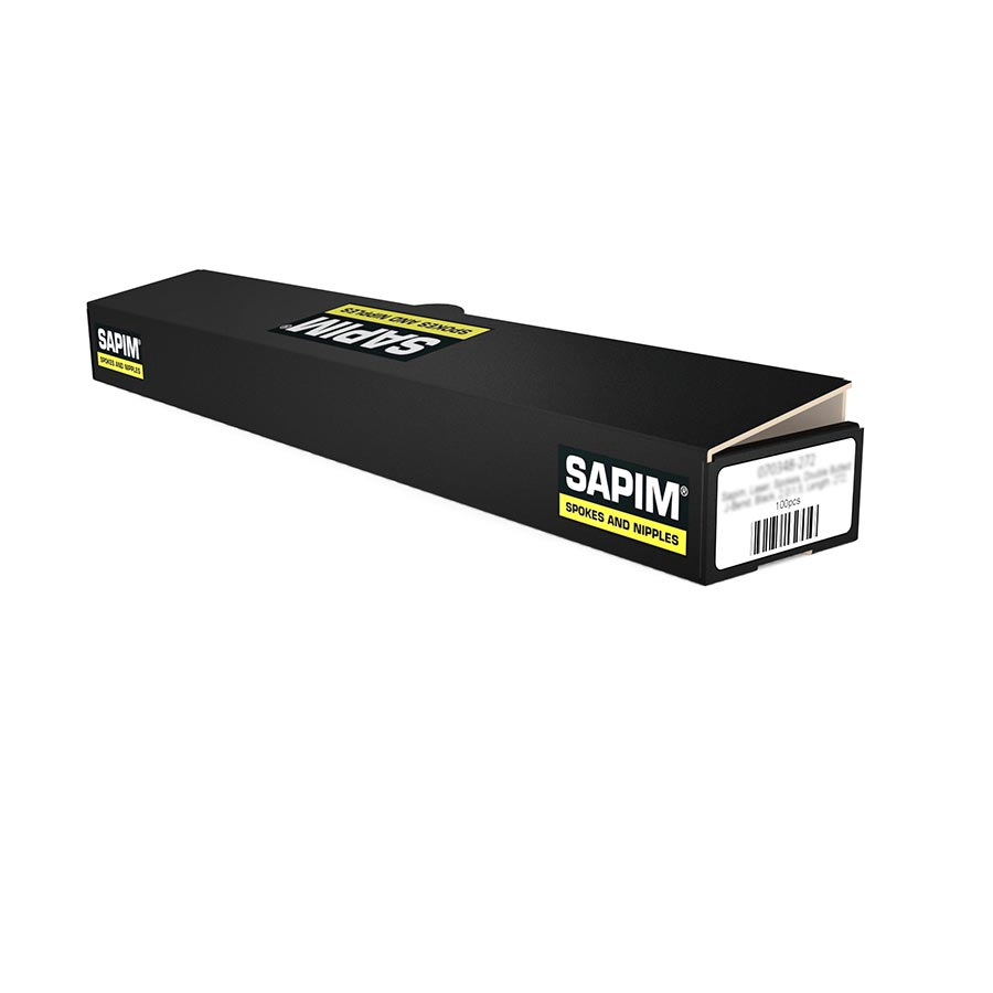 Sapim, Race, Spokes, Double Butted J-Bend, Black, 2.0/1.8, Length: 266, 100pcs