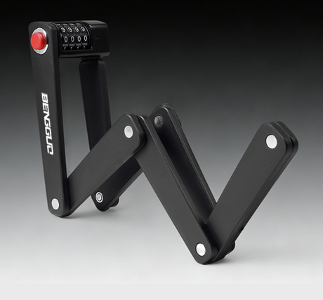 Folding Bike Lock with Mount Bracket Kit, 4-Digit Combination for Bicycles, E-Bikes, Heavy Duty Anti-Theft, Anti-Cut, Anti-Pry Bicycle Lock
