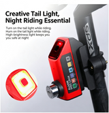 Alarm Disc Brake Lock, Rechargeable Tail Light Anti‑Theft Security Lock for Motorcycle, E‑Bike & Bicycle