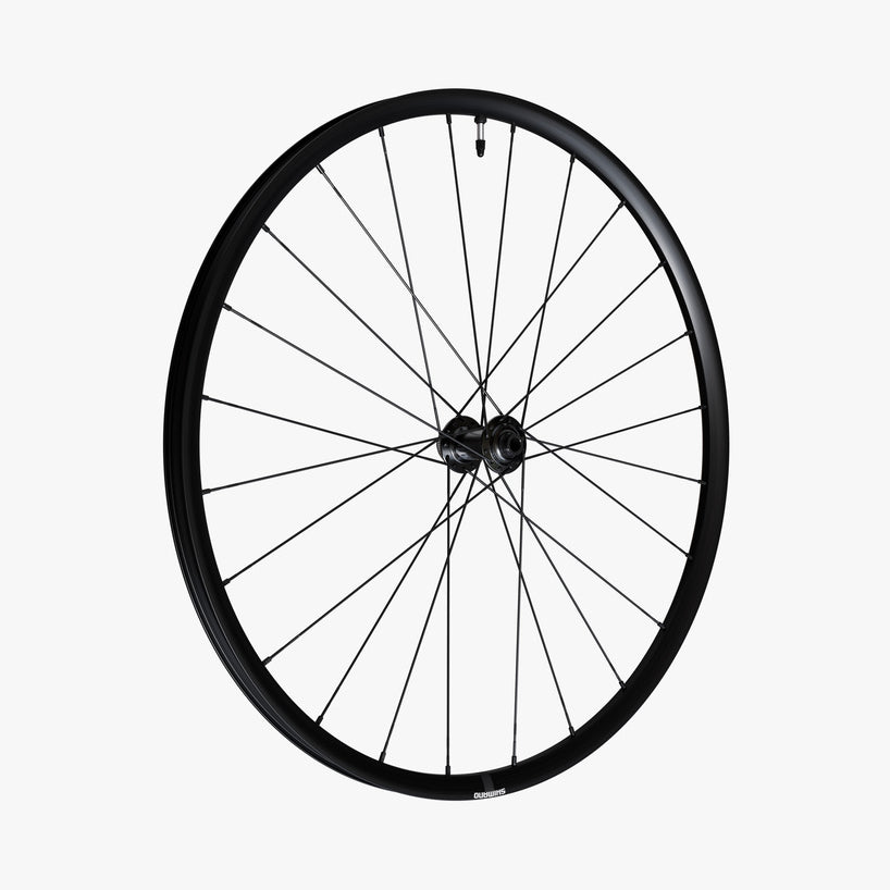 WHEEL, WH-RX180-700C, F&R:24H, FOR 12S, OLD:100/142MM, F/R:12MM E-THRU, TUBELESS, W/TL TAPE, FOR CL DISC, MICRO SPLINE