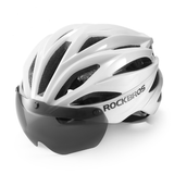 ROCKBROS Trail Helmet with Magnetic Goggles, Ionic+® Technology, and Adjustable Fit