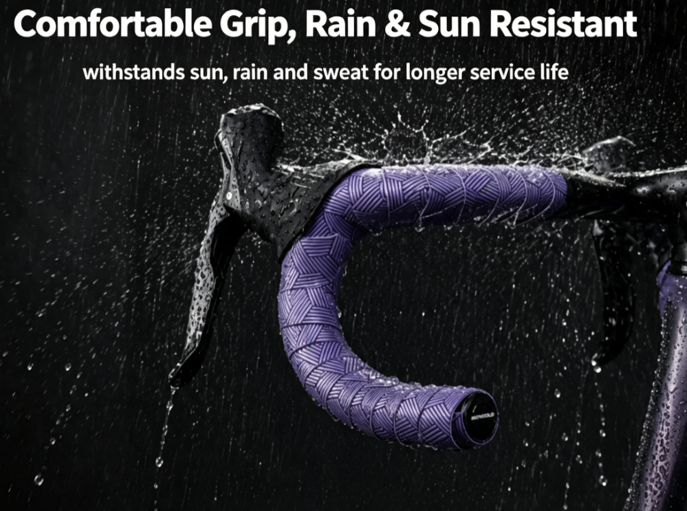 Road Bike EVA Handlebar Tape, PU Non-Slip Shock Absorbing Bar Tape for Gravel Bi