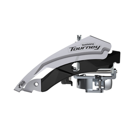 FRONT DERAILLEUR, FD-TY600-L6, TOURNEY, FOR 3X6/7/8, TOP-SWING, DUAL-PULL, BAND TYPE (31.8/34.9MM COMPATIBLE), CS-ANGLE 66-69, FOR 42T, CL: 47.5/50MM