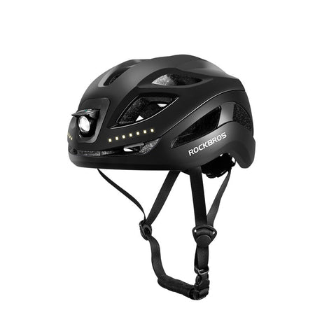 ROCKBROS Safety Warning Helmet with Built-In Lights and Adjustable Fit Electric USB