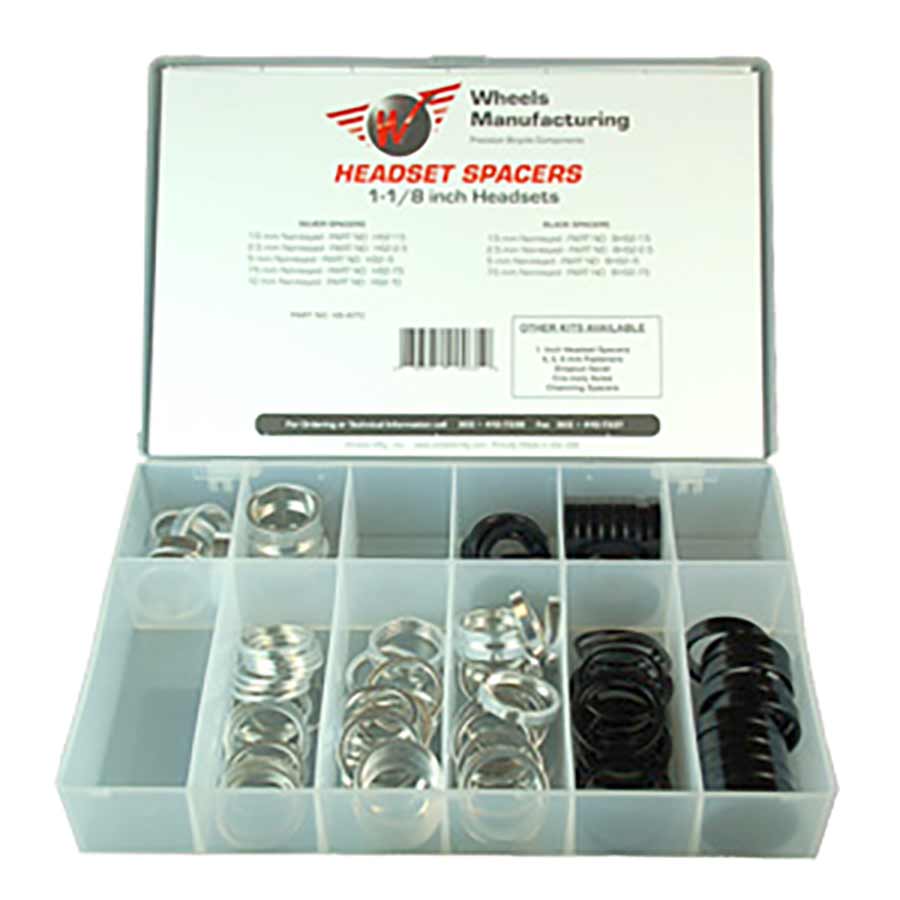 Wheels Manufacturing, Headset Spacer, 1-1/8'', Height: 5mm, Aluminum, Black, 5pcs