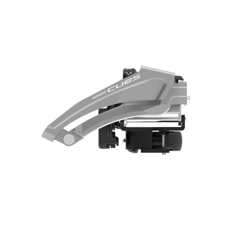 FRONT DERAILLEUR, FD-U4010-L, CUES, FOR 2X9, LOW CLAMP, TOP-SWING, 34.9MM BAND (W/31.8 & 28.6MM ADAPTER), CS-ANGLE: 63-68, FOR TOP GEAR: 46T, CL: 48.8MM