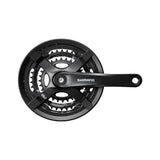FRONT CHAINWHEEL, FC-TY501, FOR REAR 6/7/8-SPEED, 170MM, 48X38X28T W/CHAIN GUARD, W/CRANK FIXING BOLT, BLACK